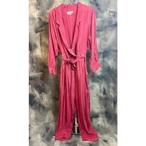 OVERLOVER Satin Pink Jumpsuit - L
